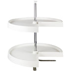 Hardware Resources Pie-Cut 2 Shelf Plastic Lazy Susan Set