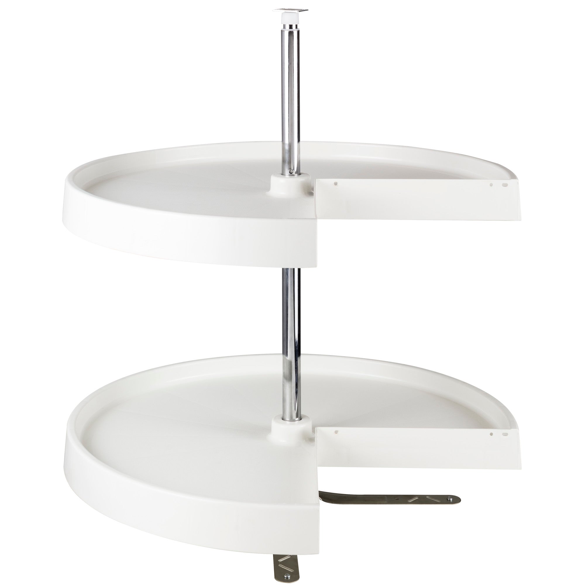 Hardware Resources Pie-Cut 2 Shelf Plastic Lazy Susan Set 24" Diameter