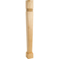 Hardware Resources Bullnose Tapered Post Hard Maple 35-1/2" Length 3-1/2" Width