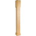 Hardware Resources Square Recessed Post Rubberwood 42" Length 5" Width