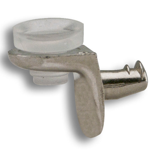 Shelf Support, Nickel, 5 mm Shank Size, Zinc Die-Cast with Suction Cup