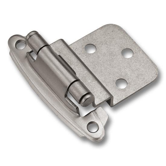 Hickory Hardware Surface Mount Self Closing Hinge 2-5/8 in. x 2-3/8 in., Satin Nickel