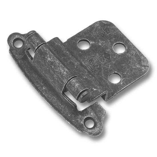 Hickory Hardware Surface Mount Self Closing Hinge 2-5/8 in. x 2-3/8 in., Vibra Pewter