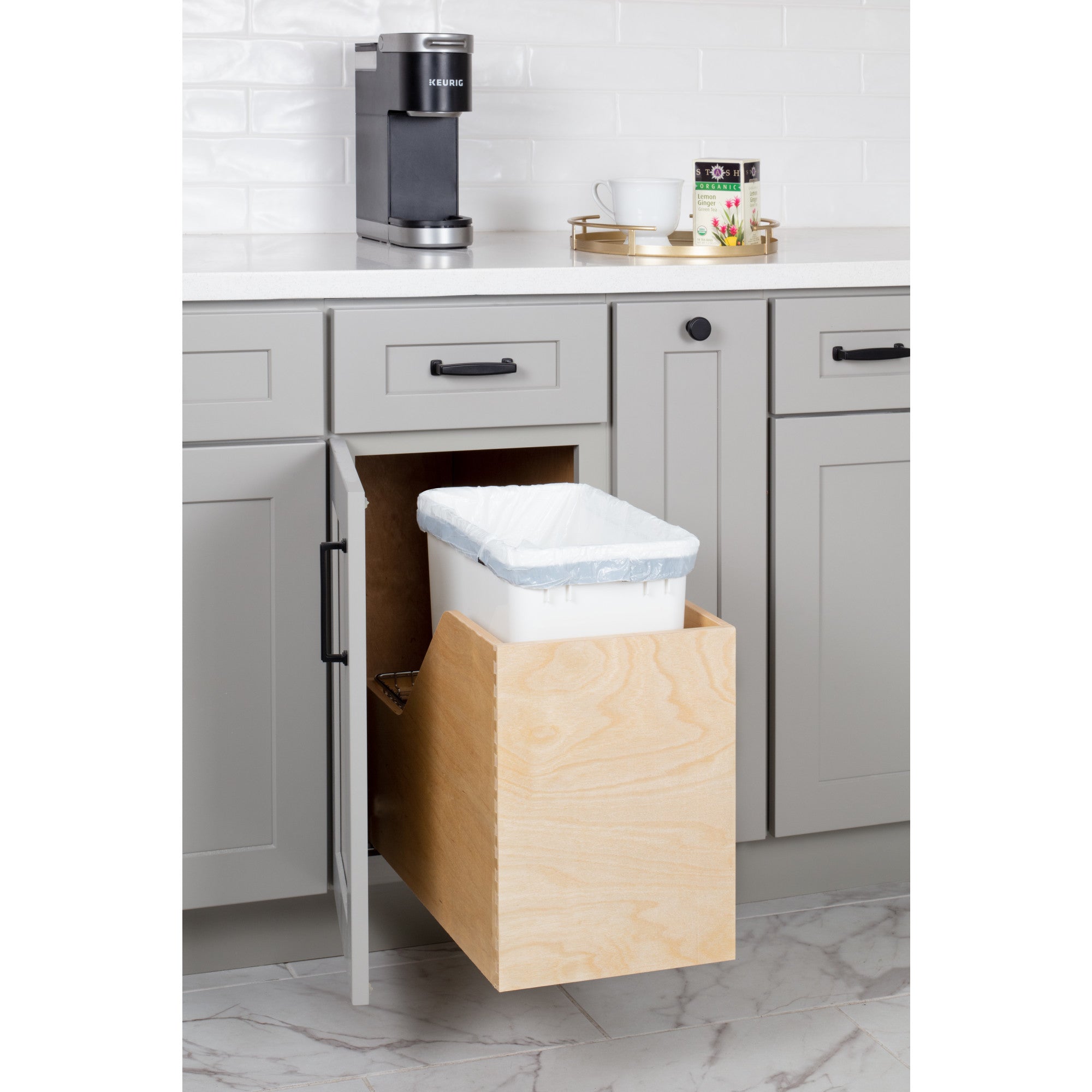 Hardware Resources Bottom Mount Pullout Waste Container System