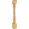 Hardware Resources Sphere Turned Post Rubberwood 42" Length 6" Width