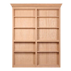 Invisidoor Bifold Bookcase With Valance Assembled Unfinished