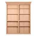 Invisidoor Bifold Bookcase With Valance Assembled Unfinished 61" Width Red Oak