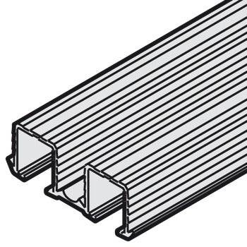 Double Top Running Track, Top, for Press Fitting and Glue Fixing, 2500 mm Length