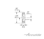Hafele Accuride Two-Way Travel Light-Duty And Non-Disconnect Slide With 3/4-Extension 18" Length