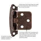 Hickory Hardware Surface Mount Self Close Hinge 2-5/8"x 1-15/16"