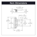 Hickory Hardware Surface Mount Self Close Hinge 2-5/8"x 1-15/16"