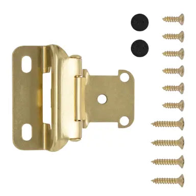 Hickory Hardware Semi-Concealed Hinge Self Close Hinge 2-1/4 in.x 2-1/2 in., Polished Brass, view 2