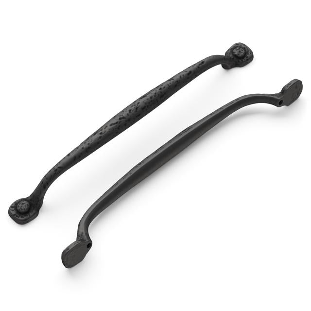 Hickory Hardware Refined Rustic Pull Black Iron 224 mm Center-to-Center