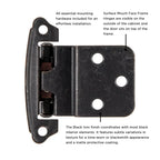 Hickory Hardware Surface Mount Self Closing Hinge 2-5/8 in. x 2-3/8 in., Black Iron, view 3