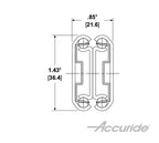 Hafele Accuride Two-Way Travel Light-Duty, Non-Disconnect Slide 16" Length