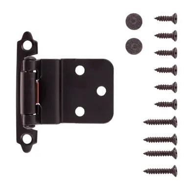 Hickory Hardware Surface Mount Self Closing Hinge 2-3/4 in. x 2-5/16 in., Black, view 2