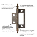 Hickory Hardware Self Mortise Free Swinging Hinge 3-1/8" x 1-7/16"