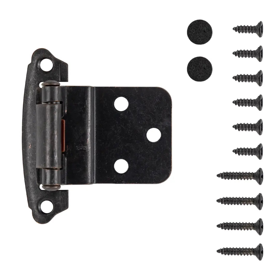 Hickory Hardware Surface Mount Self Closing Hinge 2-5/8 in. x 2-3/8 in., Black Iron, view 2
