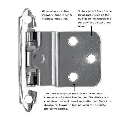 Hickory Hardware Surface Mount Self-Closing Hinge 2-3/4" x 2-5/16"