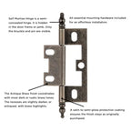 Hickory Hardware Self Mortise Free Swinging Hinge 3-11/16" x 1-1/2"