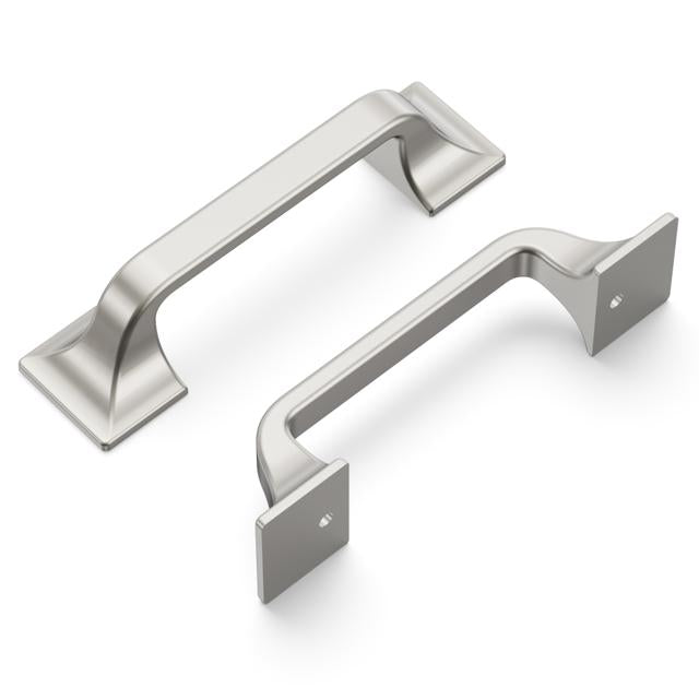 Hickory Hardware Forge Pull Satin Nickel 3 in. Center-to-Center