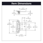 Hickory Hardware Surface Mount Self Close Hinge 2-5/8"x 1-15/16"