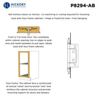 Hickory Hardware Self Mortise Free Swinging Hinge 3-1/8" x 1-7/16"