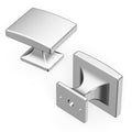Hickery Hardware Forge Knob, Chrome, Rectangular