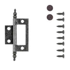 Hickory Hardware Self Mortise Free Swinging Hinge 3-1/8 in. x 1-7/16 in., Silver Medallion, view 5