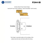 Hickory Hardware Surface Mount Self Closing Hinge 2-5/8 in. x 1-15/16 in., Black Iron, view 4