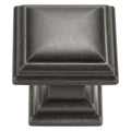 Hickery Hardware SOMERSET Knob Black Nickel 1-1/8" Diameter