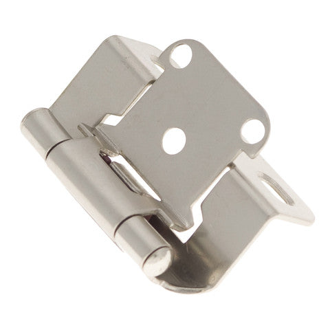 Hickory Hardware Semi-Concealed Hinge Self Closing Hinge 2-1/4 in. x 2-1/2 in., Satin Nickel