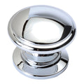 Hickery Hardware Williamsburg Knob Chrome Round 1" Projection