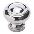 Hickery Hardware Cottage Knob Chrome 1-1/4" Diameter 1-3/16" Projection