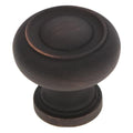 Hickery Hardware Cottage Knob Vintage Bronze 1-1/4" Diameter 1-3/16" Projection