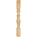 Hardware Resources Fluted Square Acanthus Post Alder 42" Length 3-3/4" Width