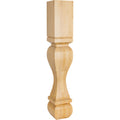 Hardware Resources Footed Square Post Maple 35-1/2" Length 6" Width