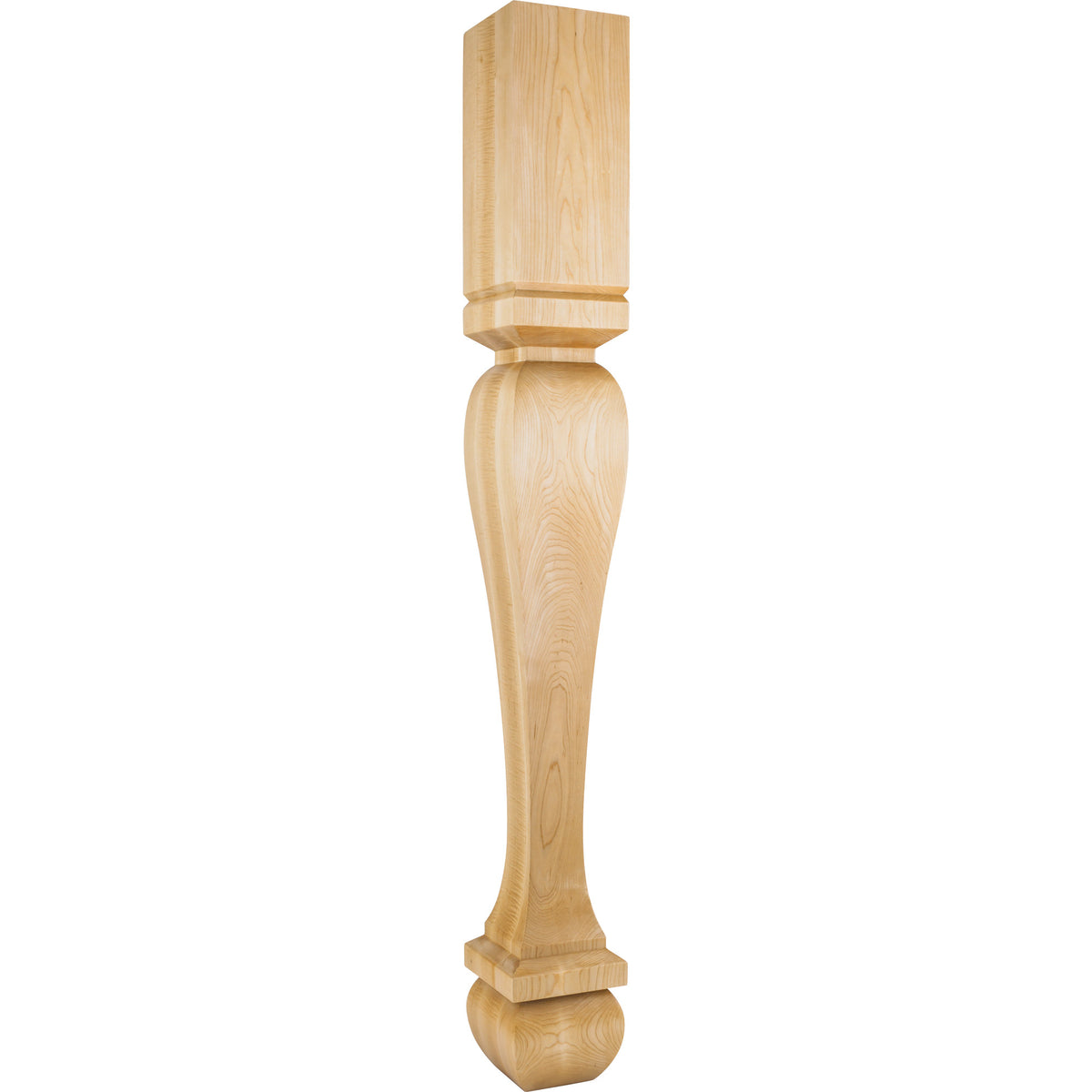 Hardware Resources Footed Square Post White Birch 42" Length 5" Width