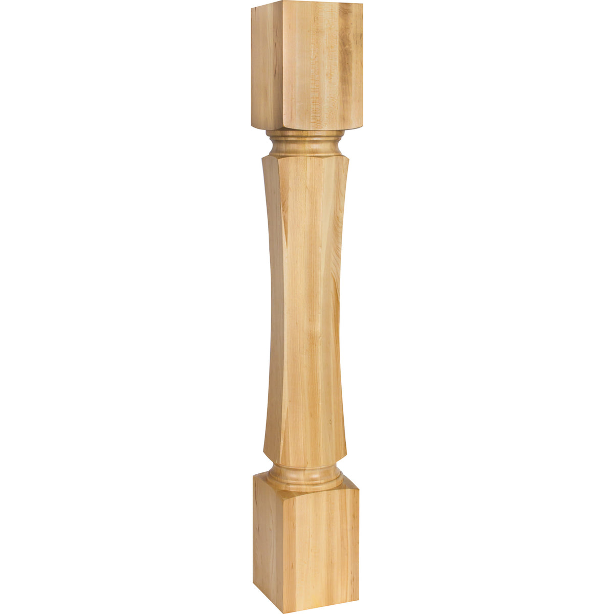Hardware Resources Hexagonal Post Rubberwood 35-1/2" Length 5" Width