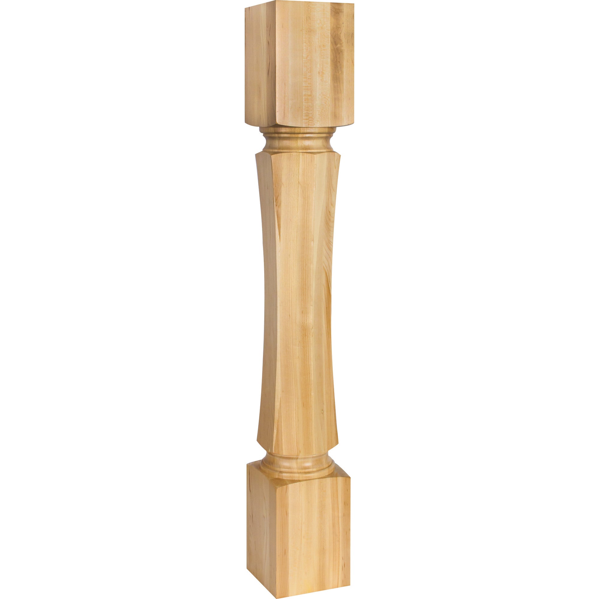 Hardware Resources Hexagonal Post Rubberwood 35-1/2" Length 5" Width