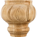 Hardware Resources Spiral Bun Foot Maple 4-1/2" Length
