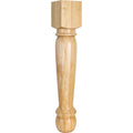 Hardware Resources Bull Nose Turned Post Rubberwood 6" Width