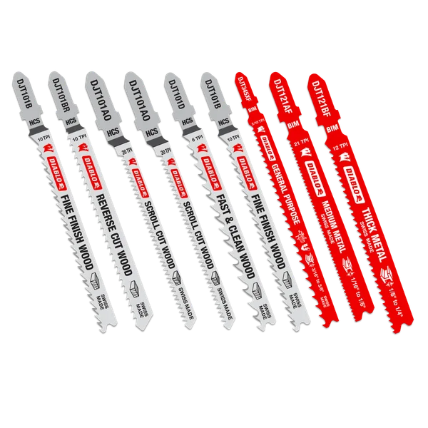 Jig Saw Blade Set For Wood & Metal (10-Pc)