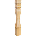 Hardware Resources Baroque Post Rubberwood 5" Diameter