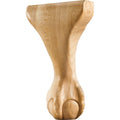 Hardware Resources Center Ball & Claw Leg Rubberwood 8" Length