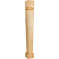 Hardware Resources Bullnose Tapered Post Alder 42" Length 5" Width