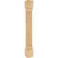 Hardware Resources Fluted Square Post Cherry 42" Length 5" Width