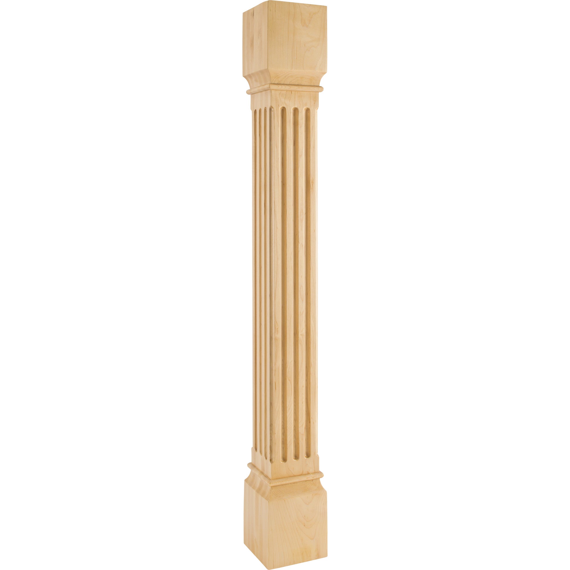 Hardware Resources Fluted Square Post Alder 42" Length 5" Width