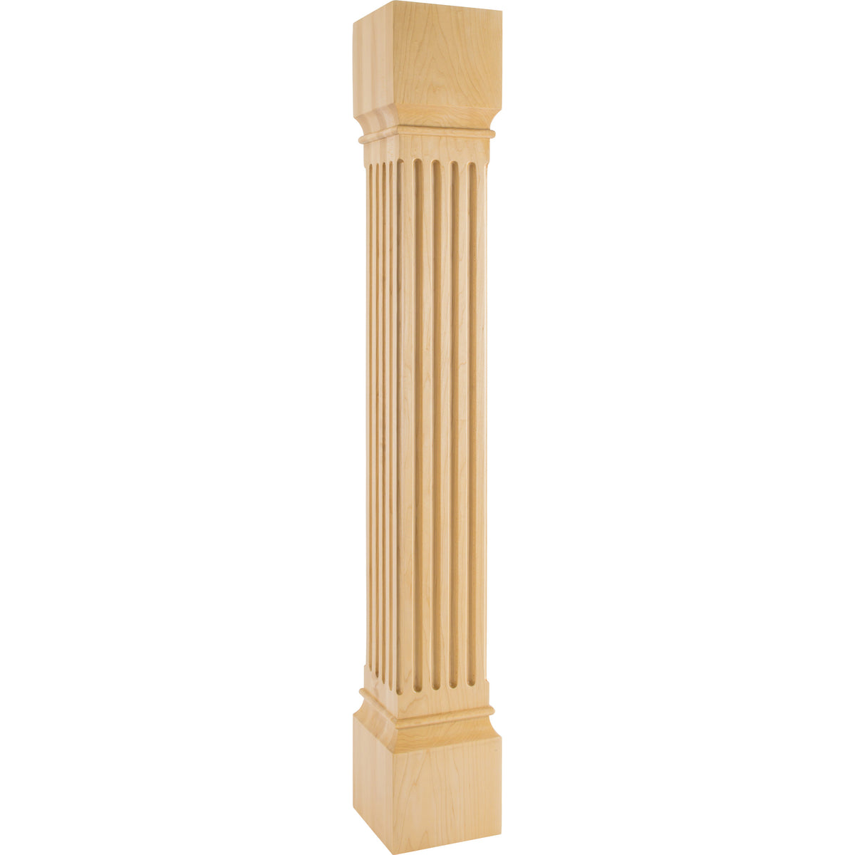 Hardware Resources Fluted Square Post Alder 42 in. length 6 in. width