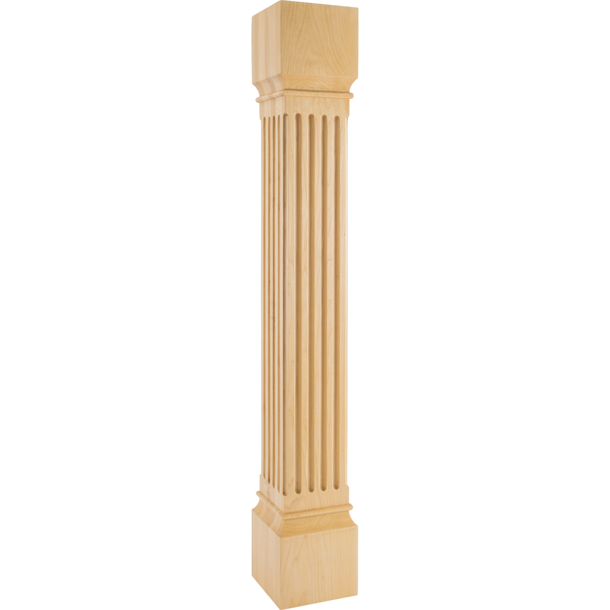 Hardware Resources Fluted Square Post Alder 42" Length 6" Width